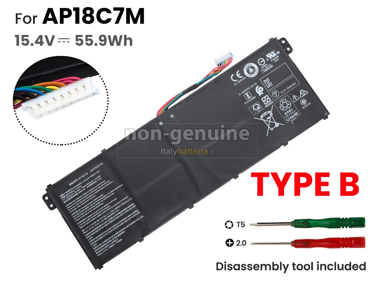 Batteria per Acer PORSCHE DESIGN BOOK RS AP714-51GT-71A4