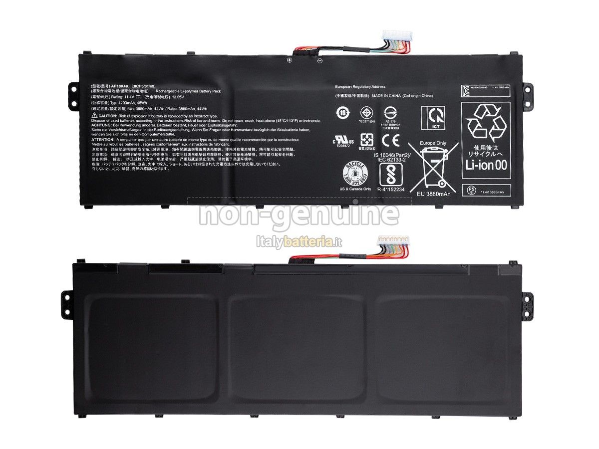 Batteria per portatile Acer Chromebook SPIN 311 R721T-28RM