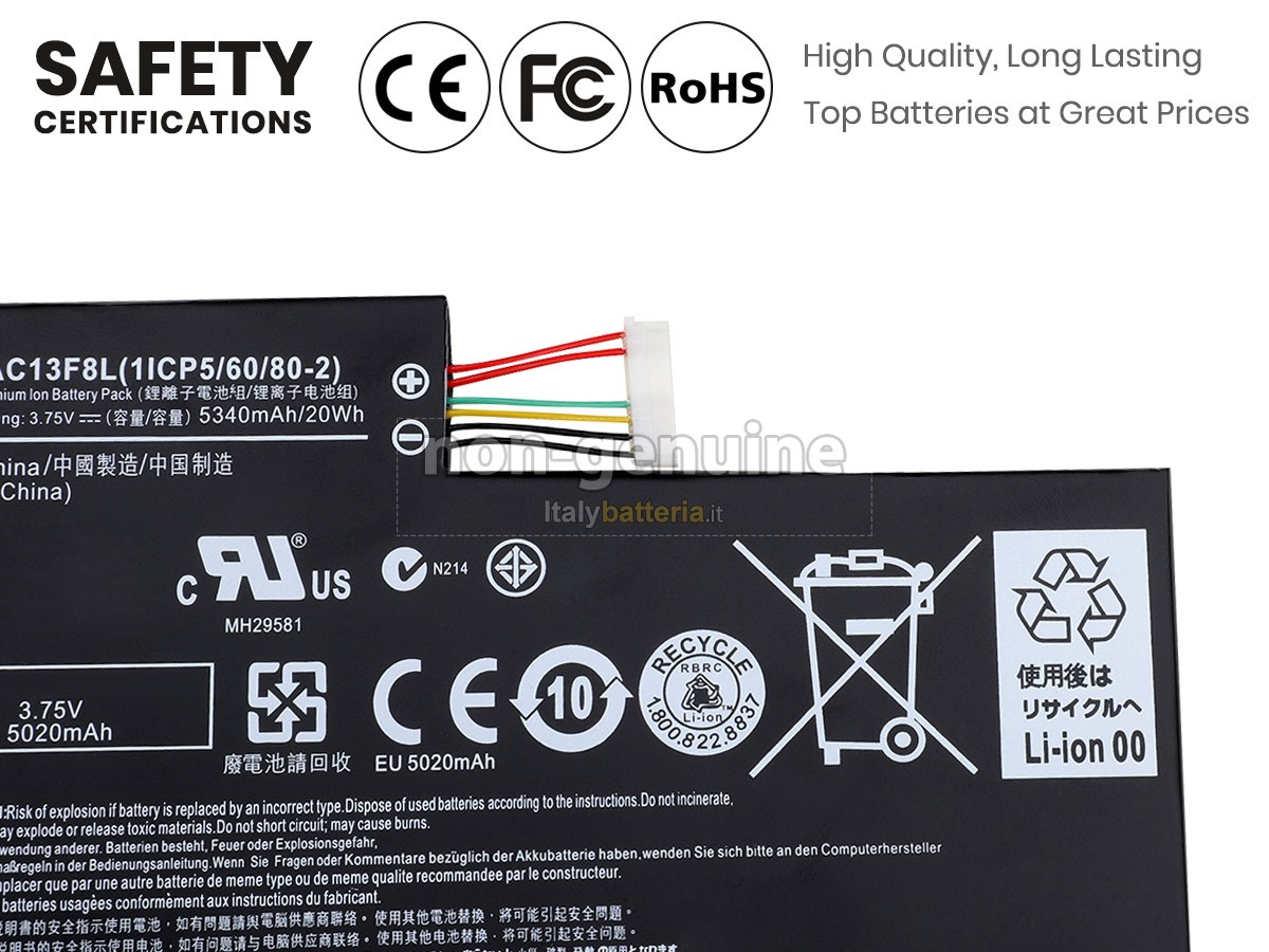 Batteria per portatile Acer Iconia W4-820-2668