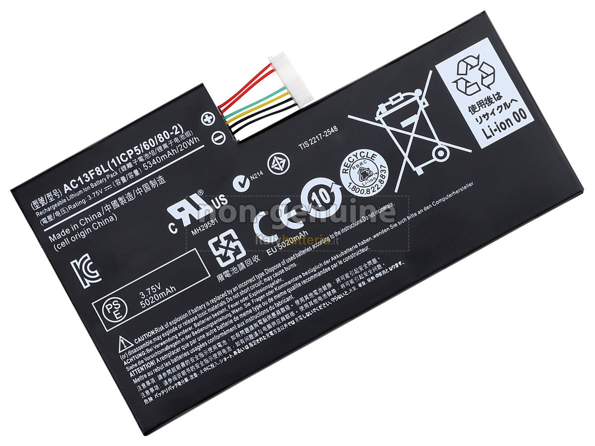 Batteria per portatile Acer Iconia W4-820-2668
