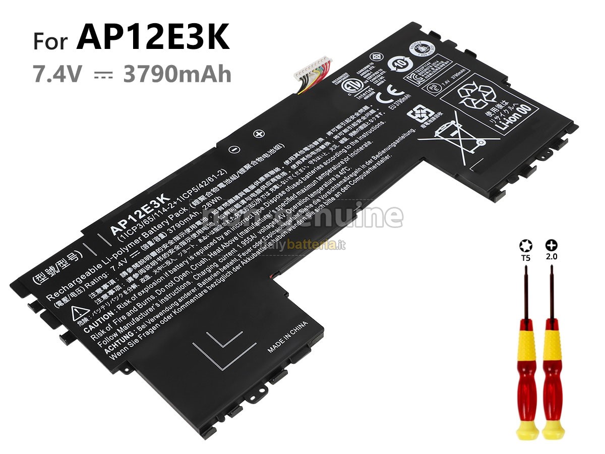 Batteria per portatile Acer AP12E3K