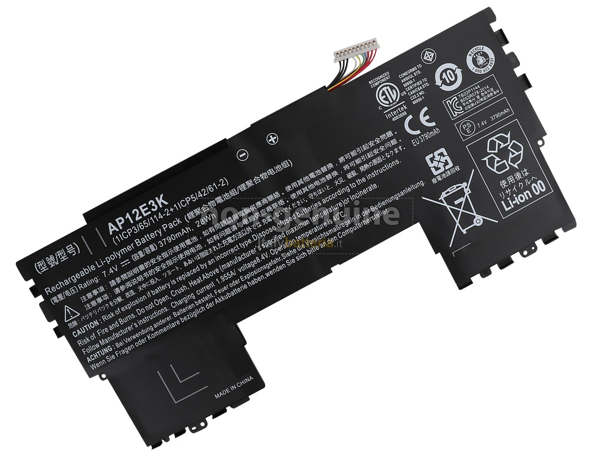 Batteria per portatile Acer AP12E3K