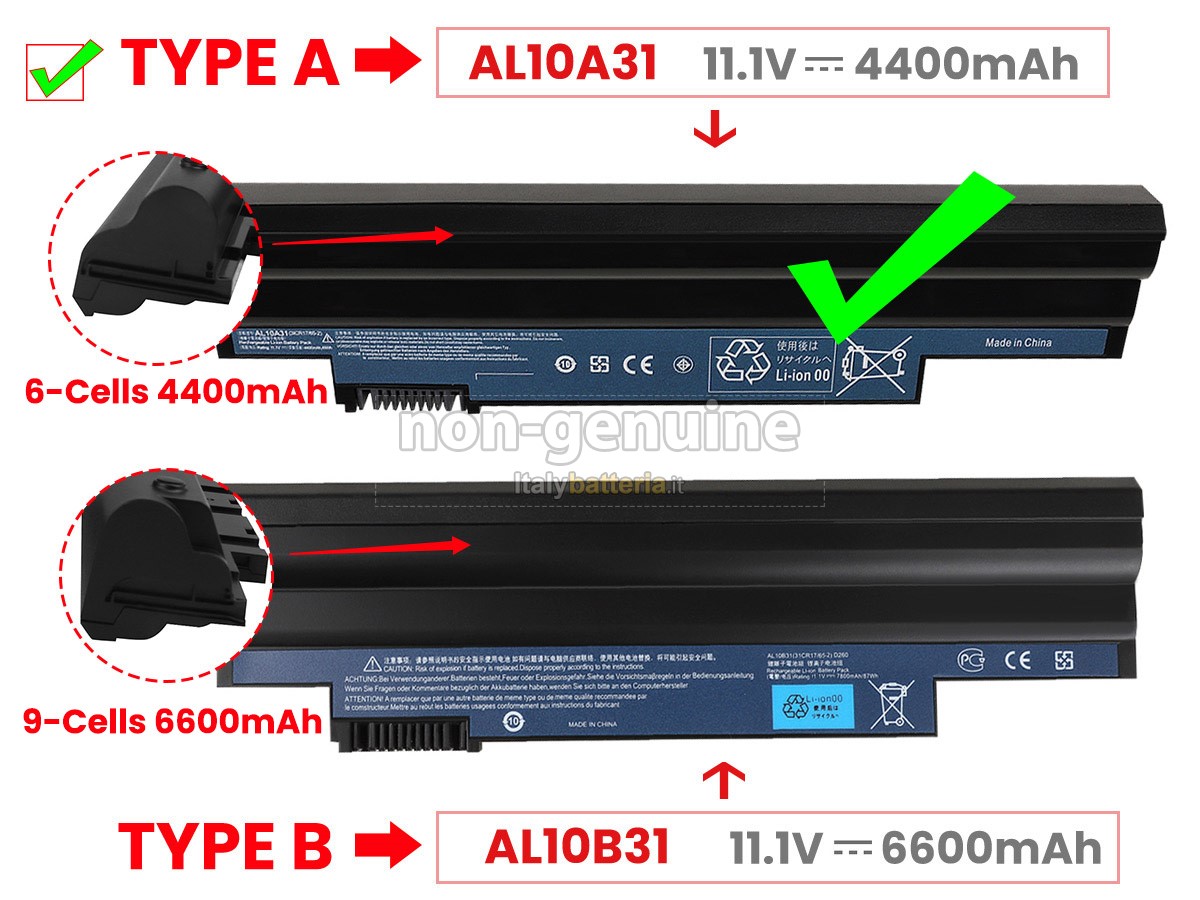 Batteria per Acer Aspire One D270-1855