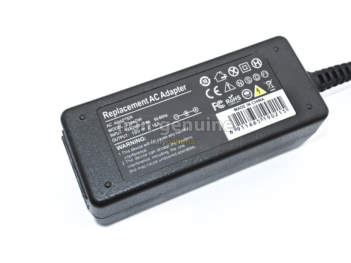 Adattatore per Acer 40W 19V-2.15A 100-240V~1.8A 50/60HZ