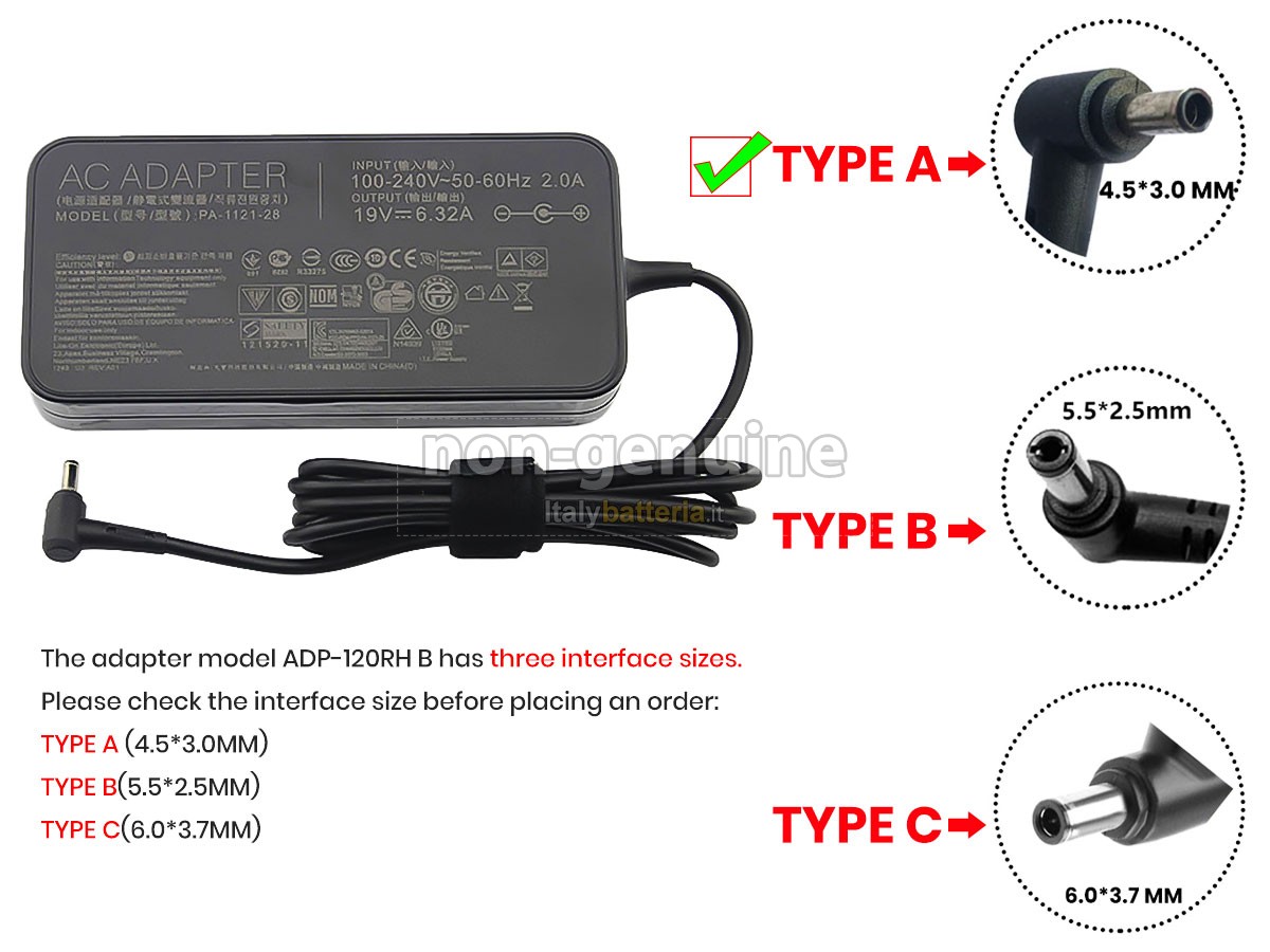 Adattatore per Asus ADP-120RH B