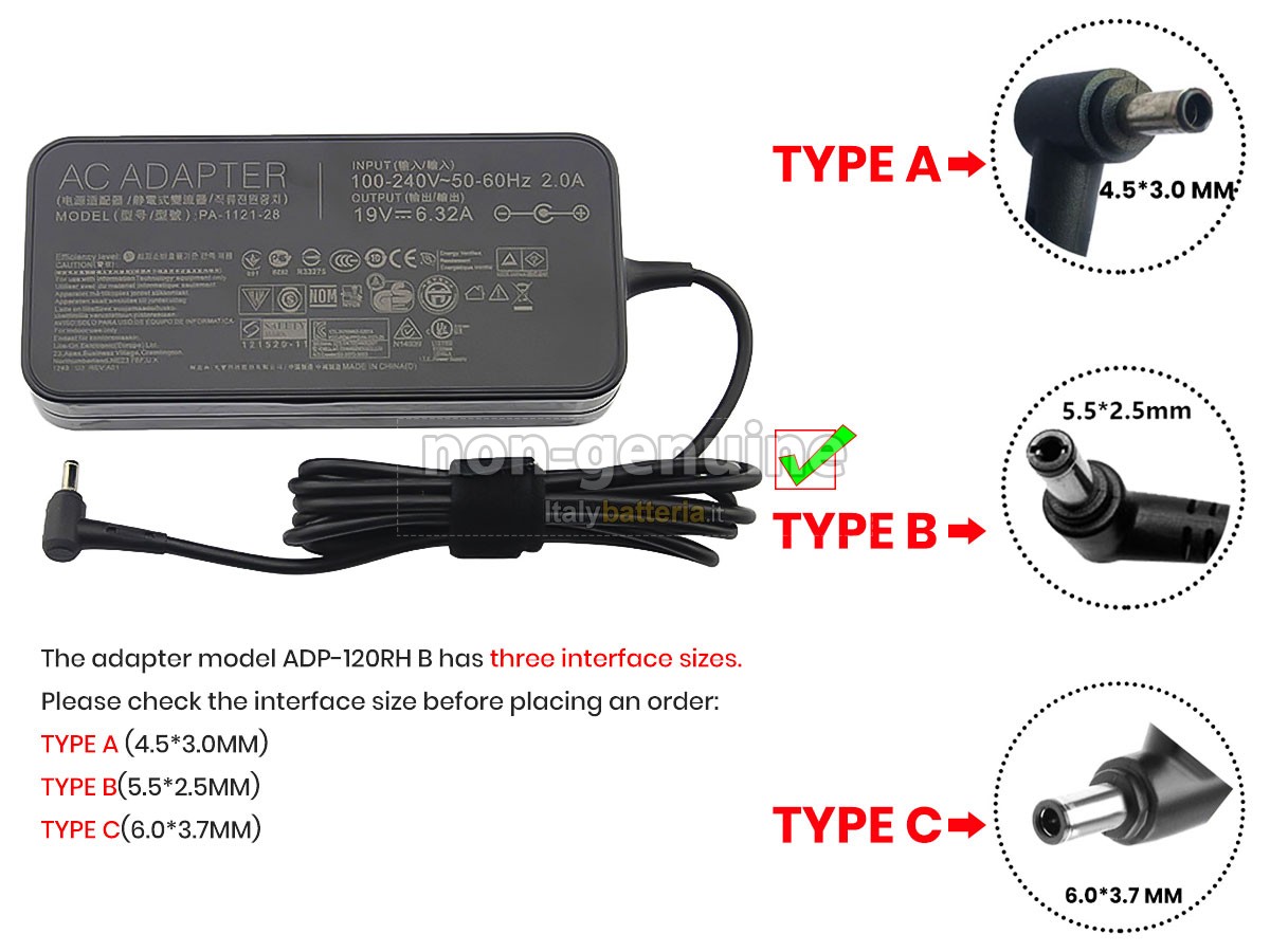 Adattatore per Asus ADP-120RH B