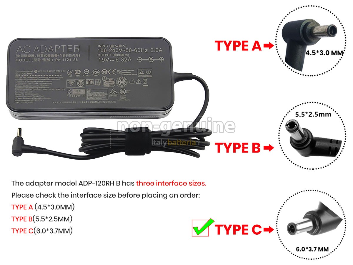 Adattatore per Asus ADP-120RH B