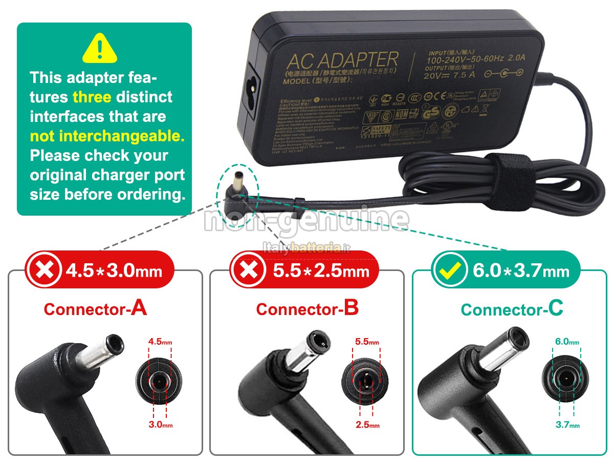 Adattatore per Asus A17-150P1A