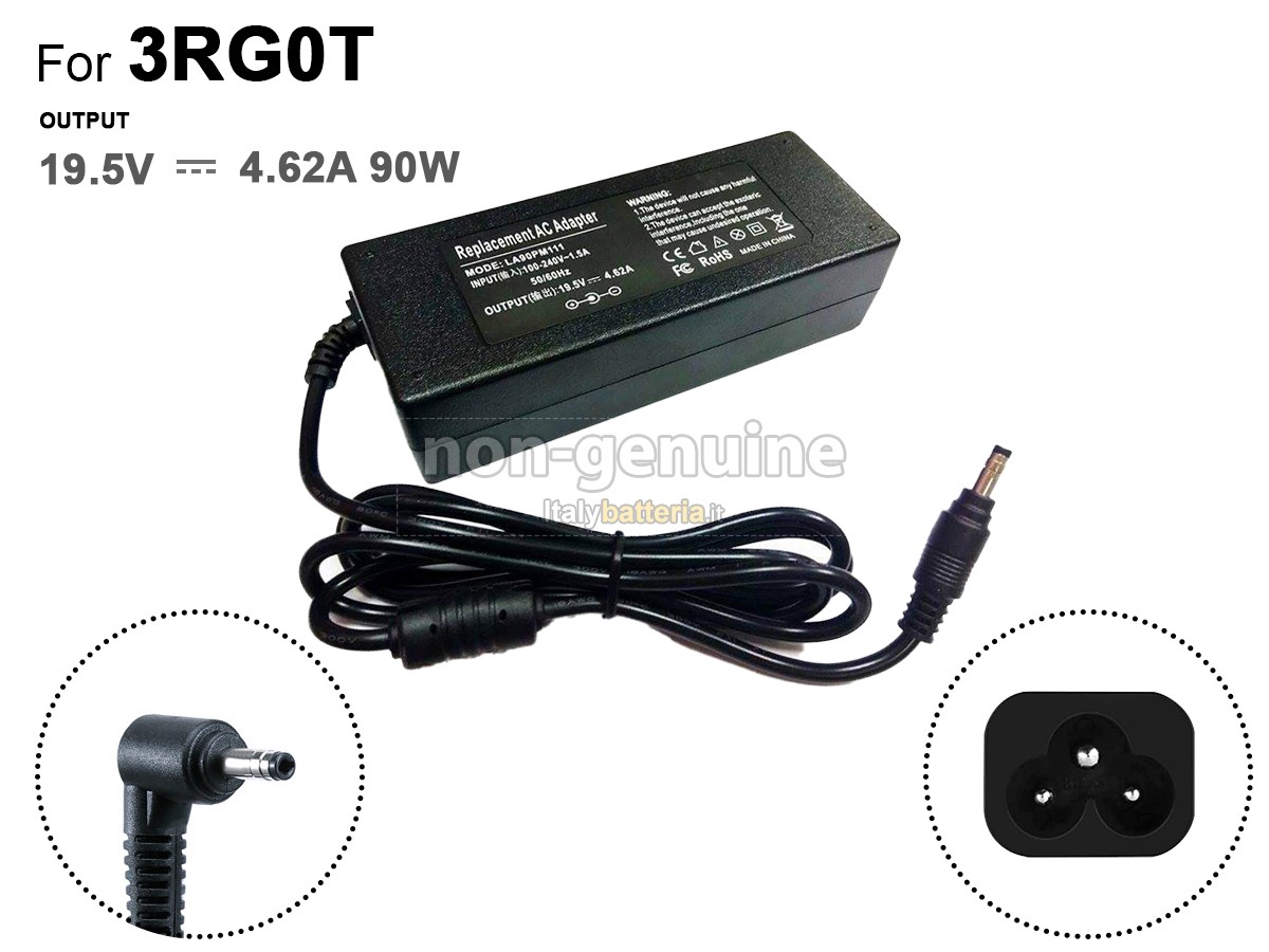 Adattatore per Dell 90W 19.5V-4.62A 100-240V~1.5A 50/60HZ