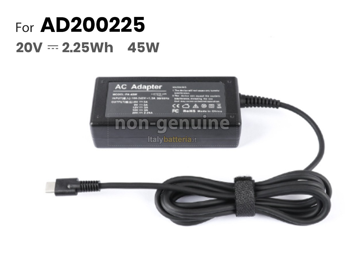 Adattatore per Dell 45W 20V-2.25A 100-240V~1.2A 50/60HZ