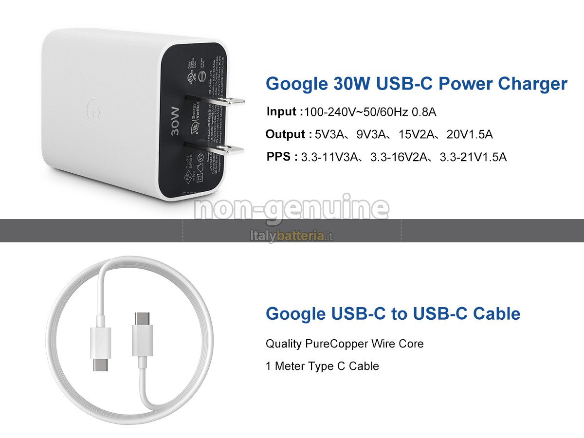 Adattatore per Google 30W USB-C POWER CHARGER