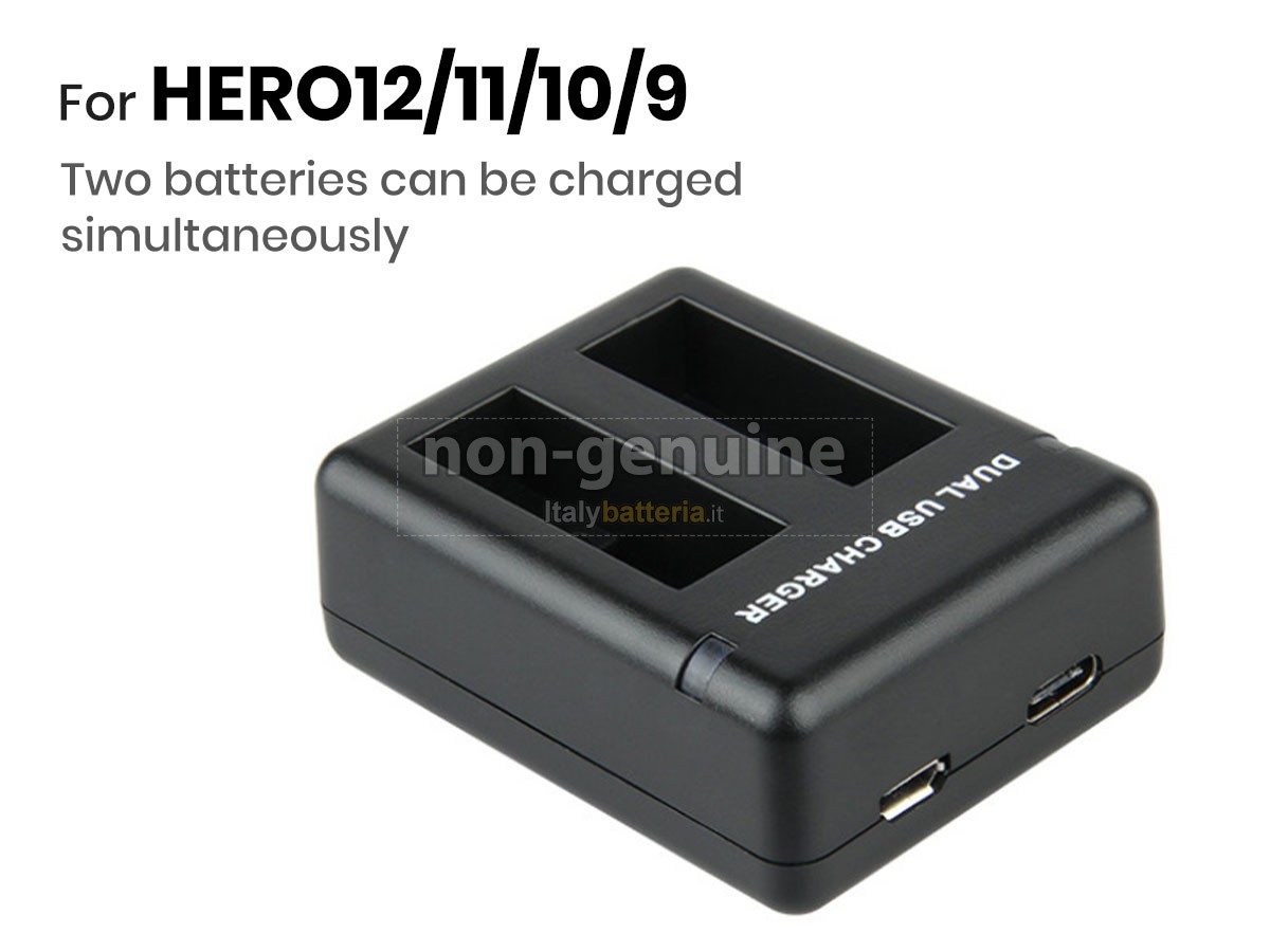Adattatore per GoPro HERO 12/11/10/9 DUAL CHARGER
