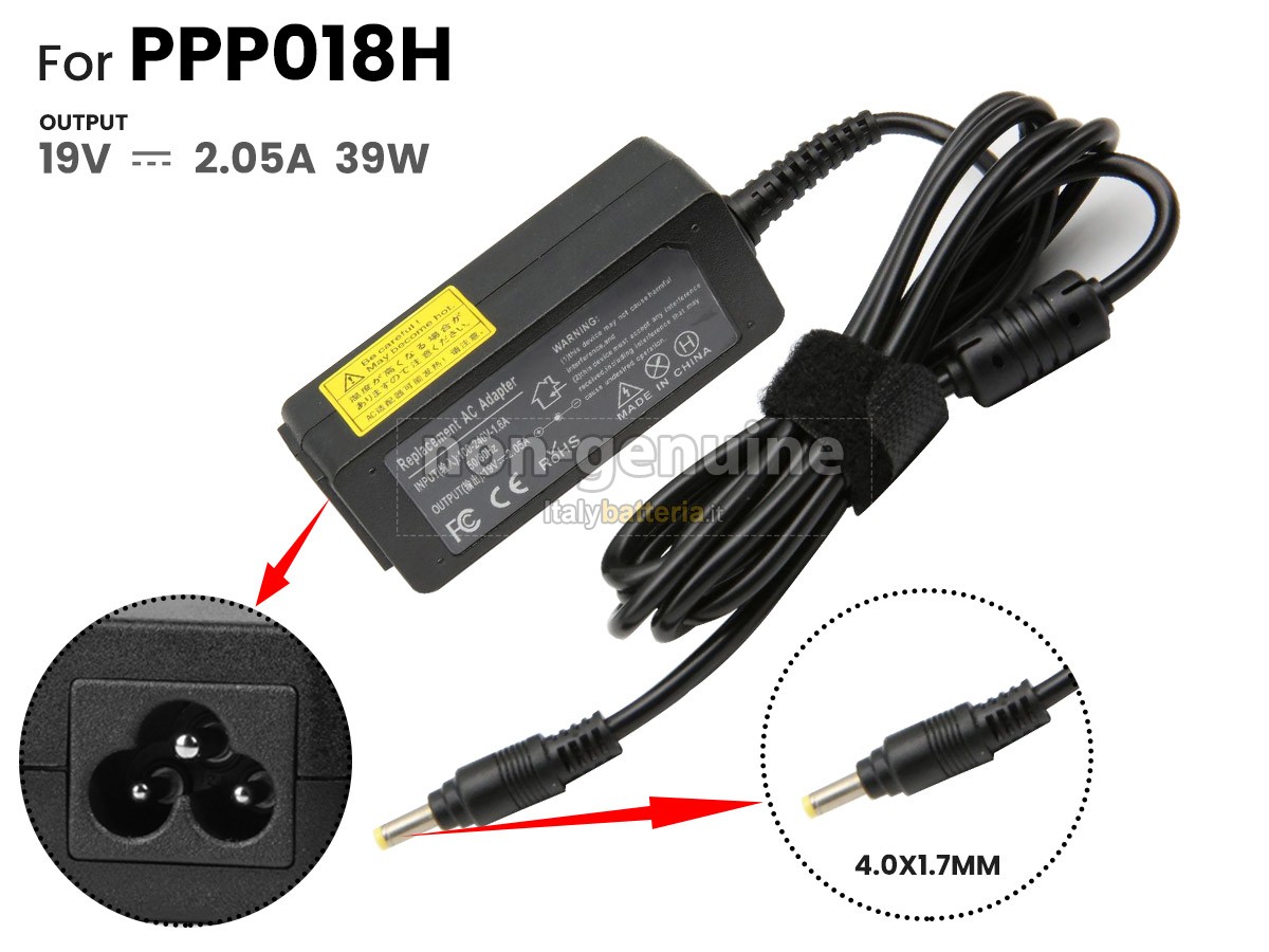 Adattatore per HP 39W 19V-2.05A YELLOW