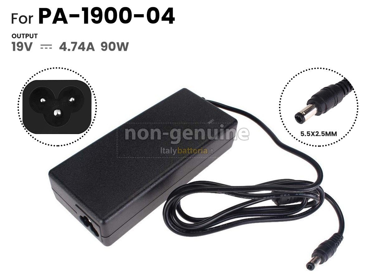 Adattatore per HP 90W 19V-4.74A 100-240V~1.5A 50/60HZ