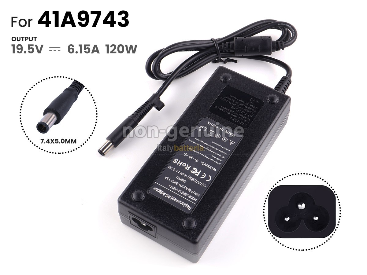 Adattatore per HP 120W 19.5V-6.15A 100-240V~1.1A 50/60HZ