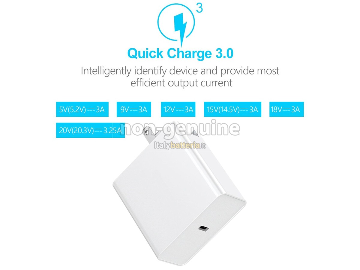 Adattatore per Huawei 20V 3.25A 65W USB-C US PLUG