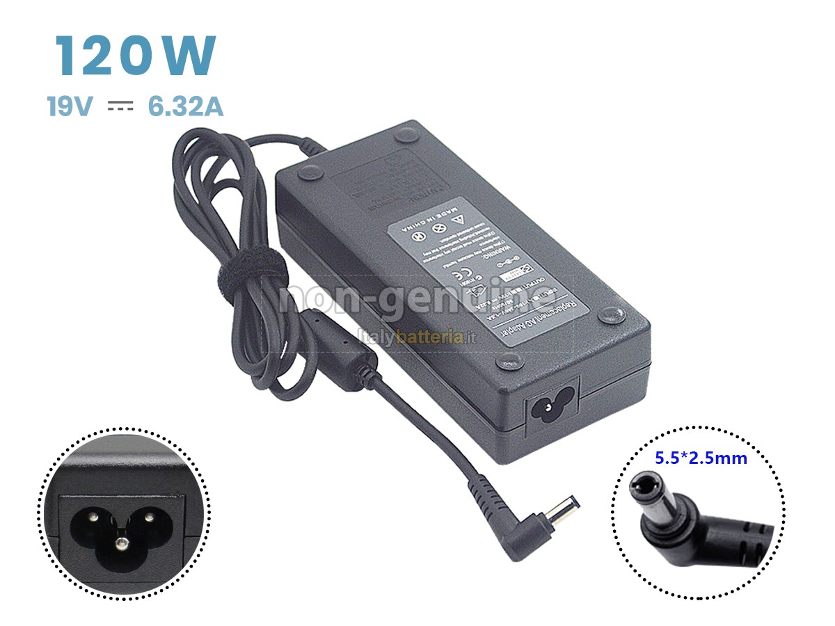 Adattatore per Lenovo 19V 6.32A 120W 5.5*2.5MM