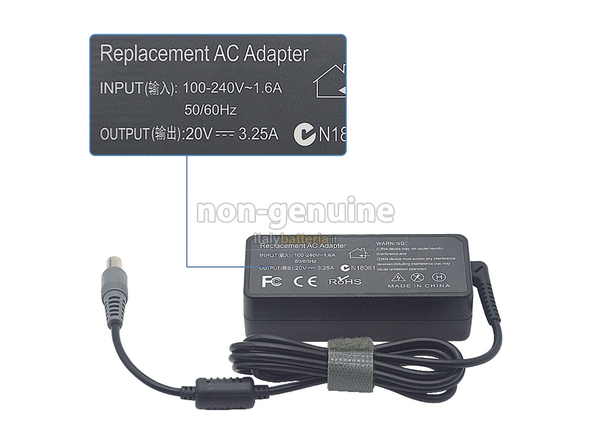 Adattatore per Lenovo 20V 3.25A 65W 8.0*5.5MM