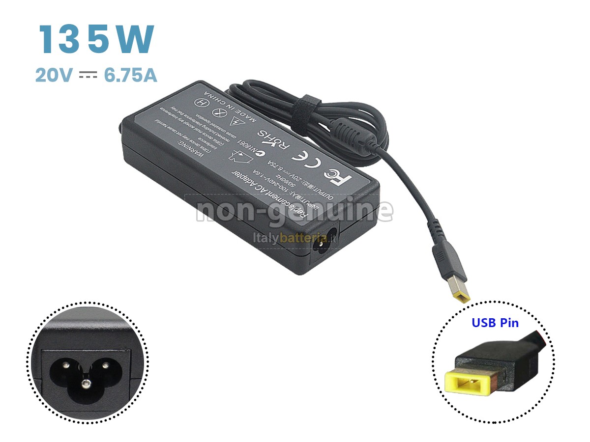 Adattatore per Lenovo LE-USBP-YELLOW-135W