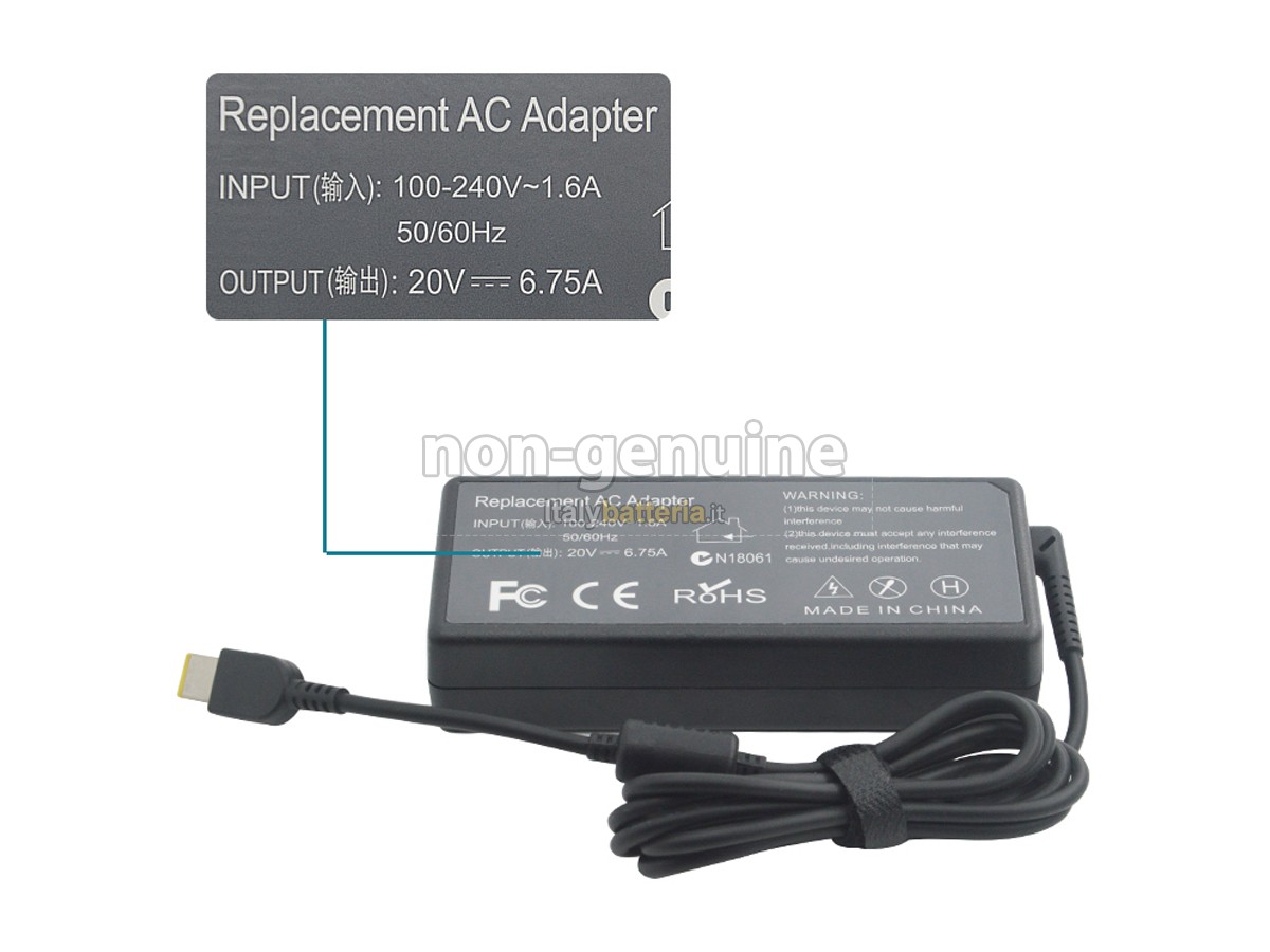 Adattatore per Lenovo LE-USBP-YELLOW-135W