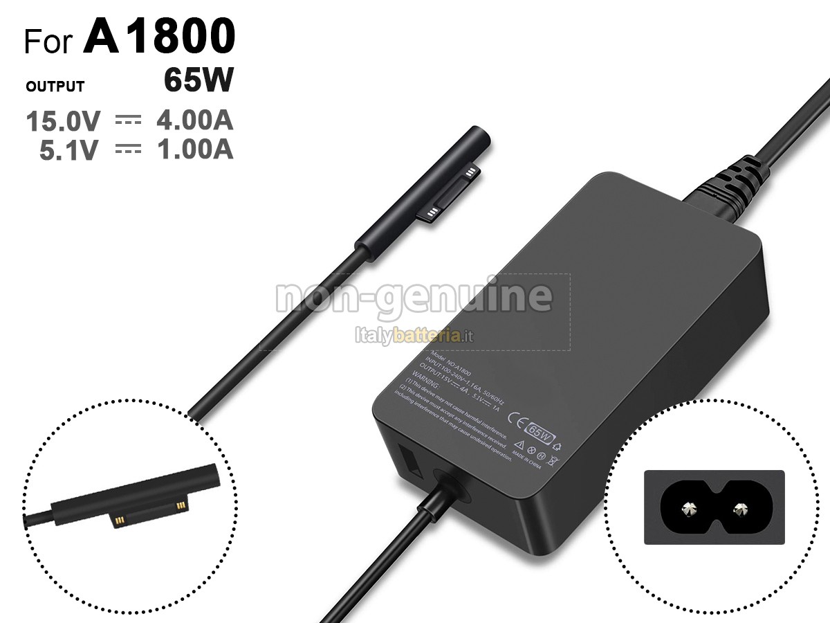 Adattatore per Microsoft 65W 15V 4A
