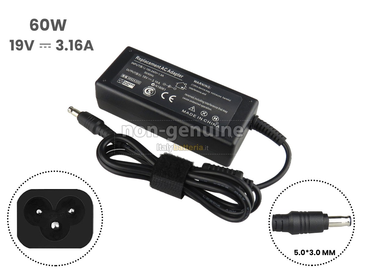 Adattatore per Samsung 19V 3.16A 60W 5.5*3.0MM