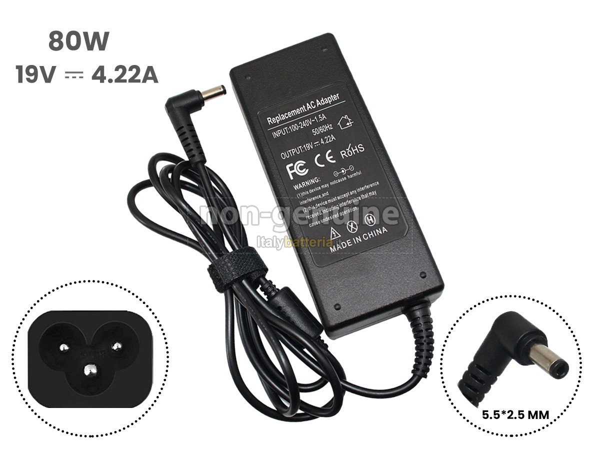 Adattatore per Samsung 19V 4.22A 80W 5.5*2.5MM