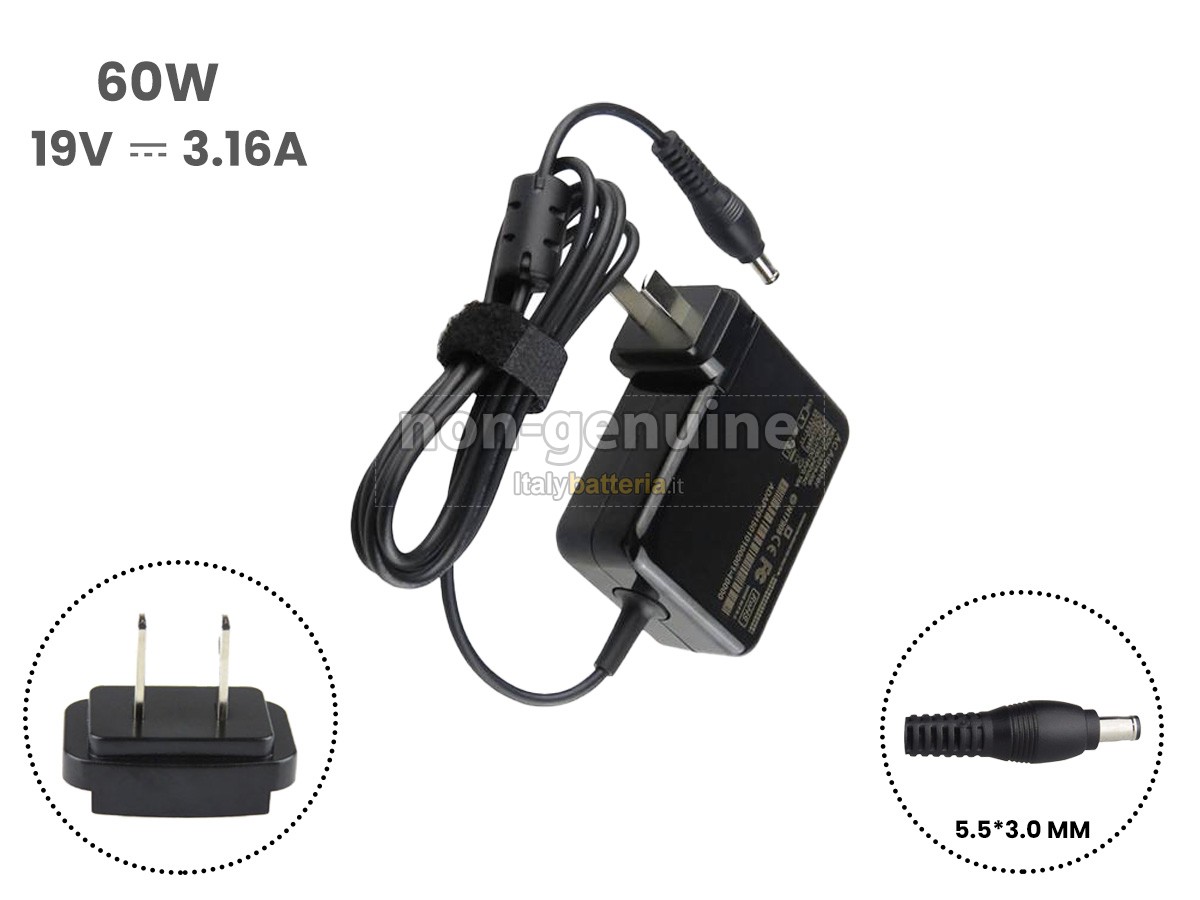 Adattatore per Samsung 19V 3.16A 60W 5.5*3.0MM