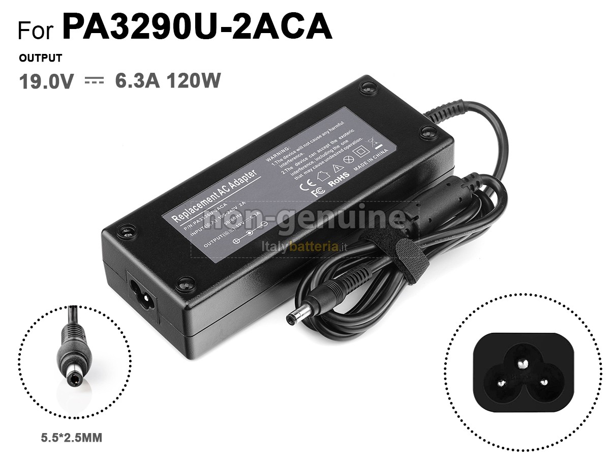 Adattatore per Toshiba 120W 19V 6.3A 5.5*2.5MM