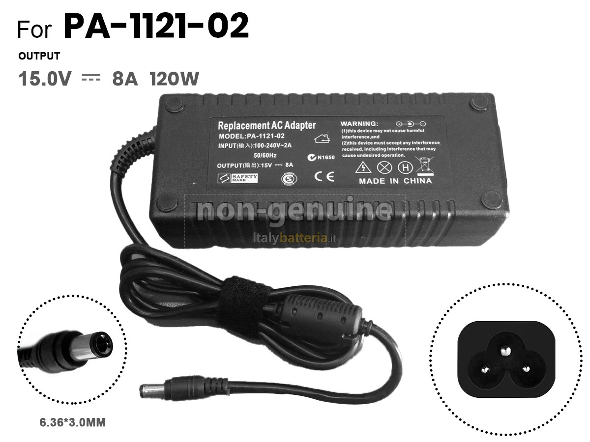 Adattatore per Toshiba 120W 15V 8A 6.36*3.0MM