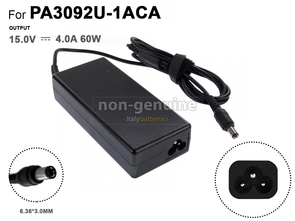 Adattatore per Toshiba 60W 15V 4.0A 6.36*3.0MM