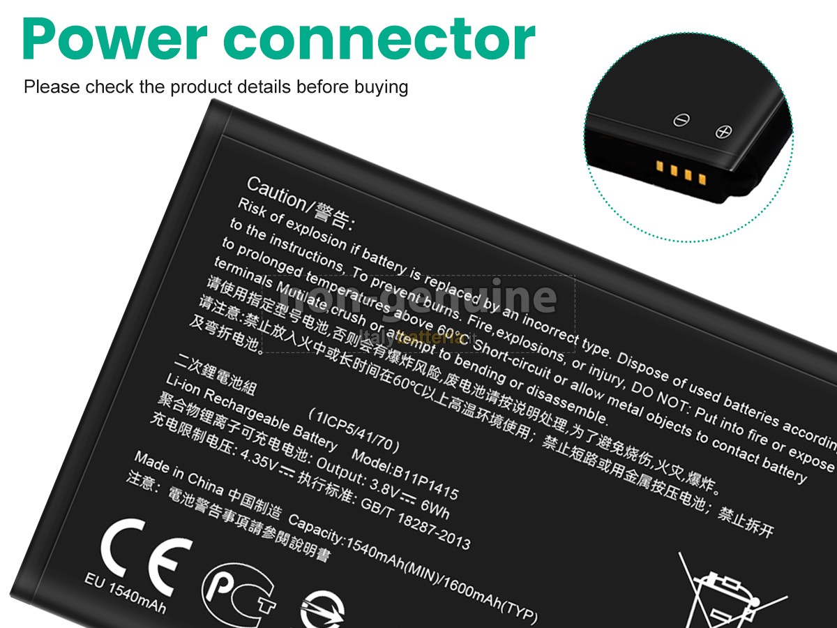 Batteria Asus ZC451TG