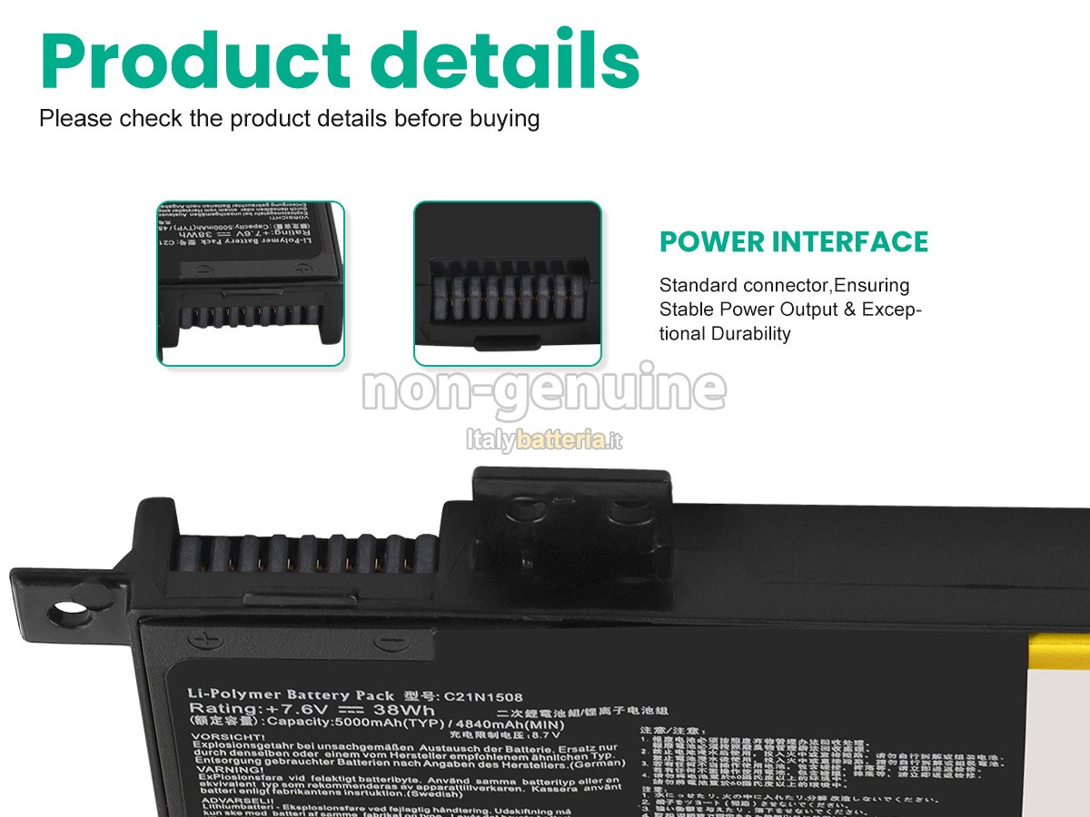 Batteria per Asus X456UB-1B