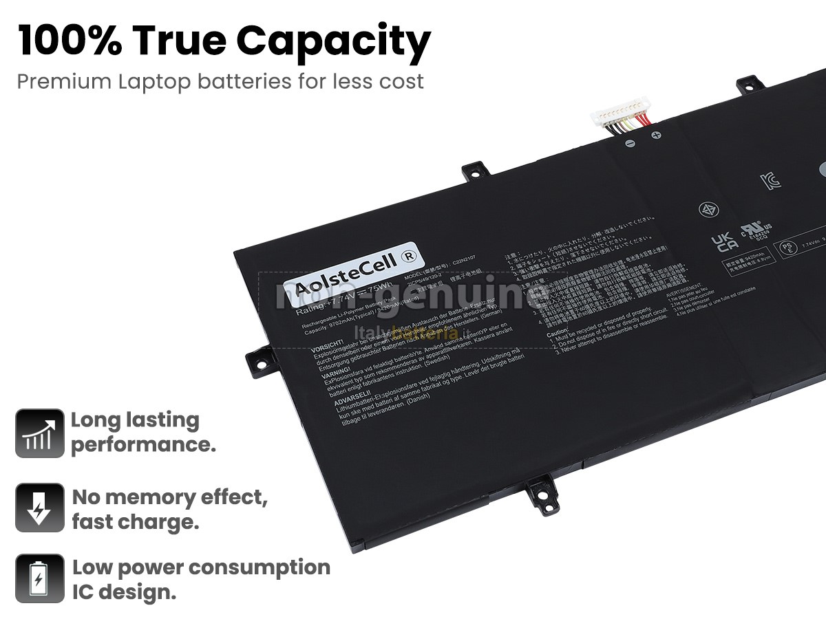 Batteria per portatile Asus ZenBook 14 OLED UX3402ZA-OLED752