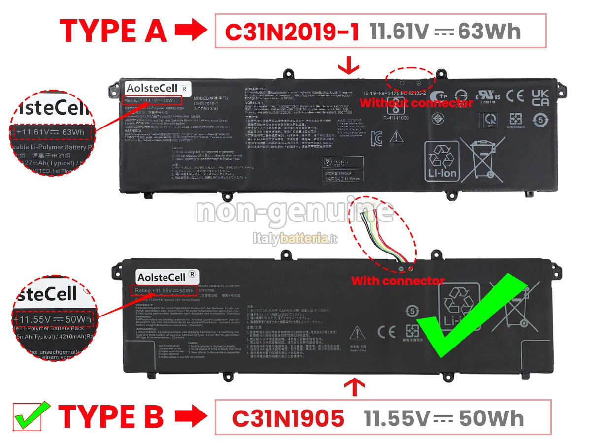 Batteria per Asus VivoBook Pro 15 OLED M3500QC