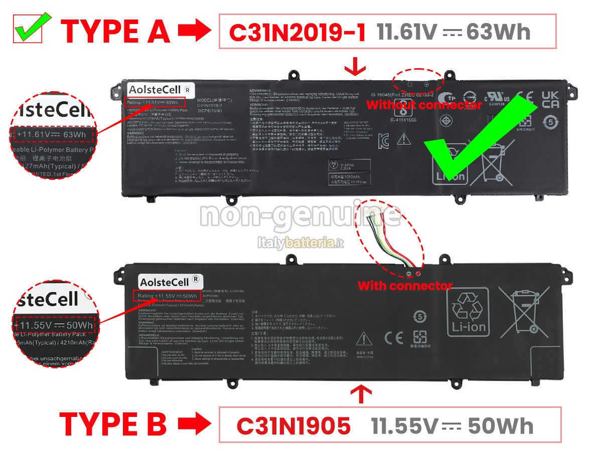 Batteria per Asus VivoBook Pro 15 OLED M3500QC