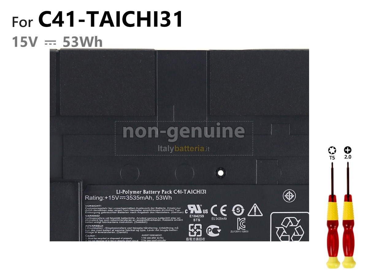 Batteria per portatile Asus C41-TAICHI31