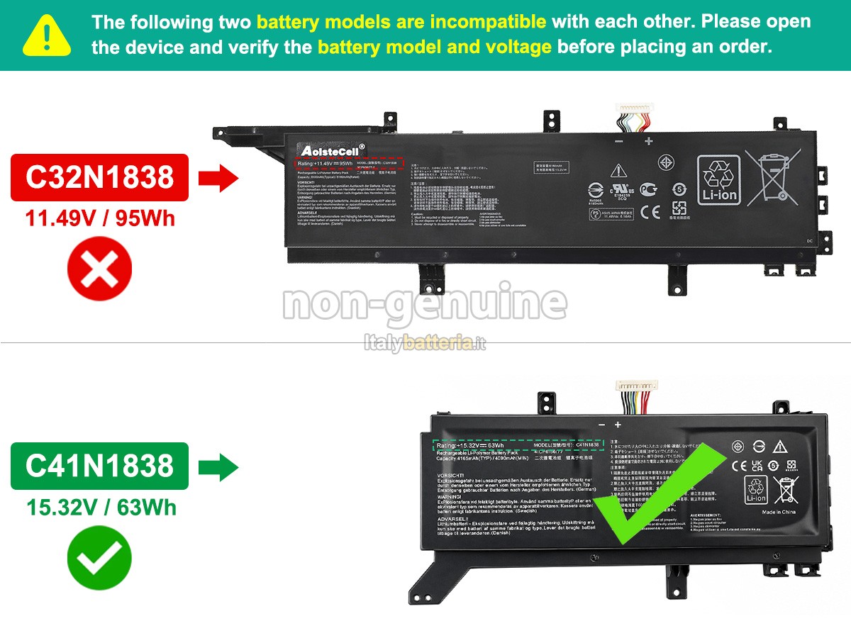 Batteria Asus ProART STUDIOBook Pro X W730G2T