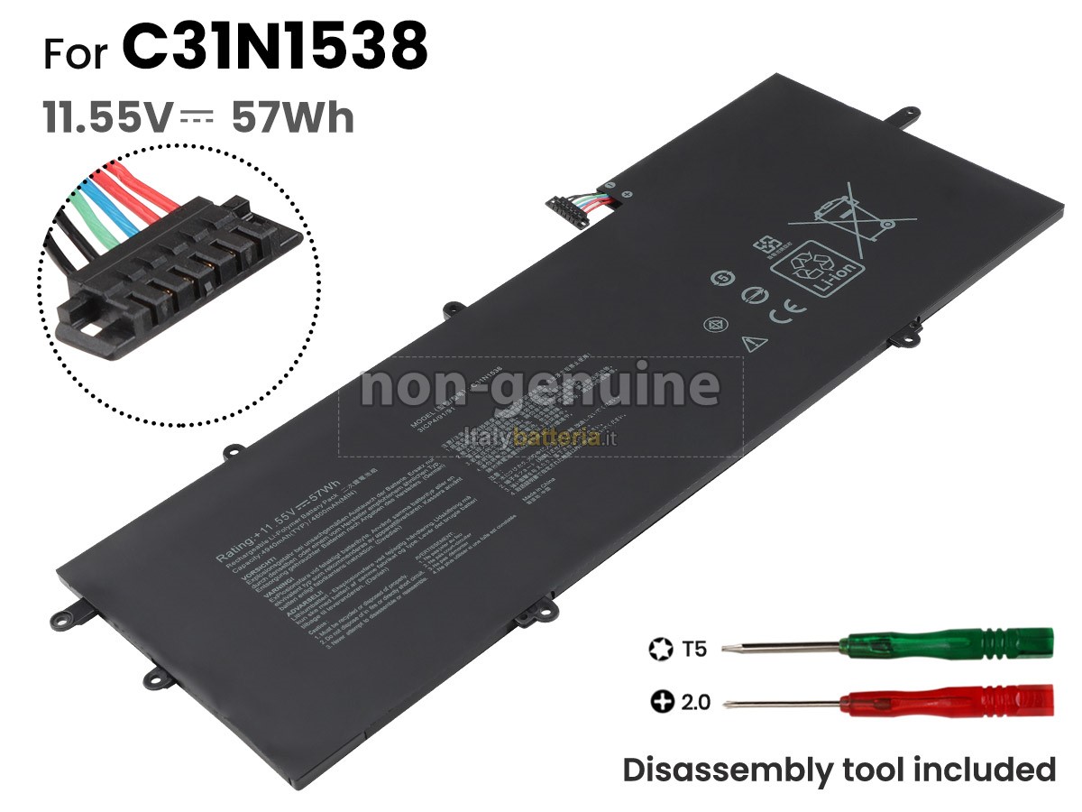 Batteria per portatile Asus ZenBook Q324UA