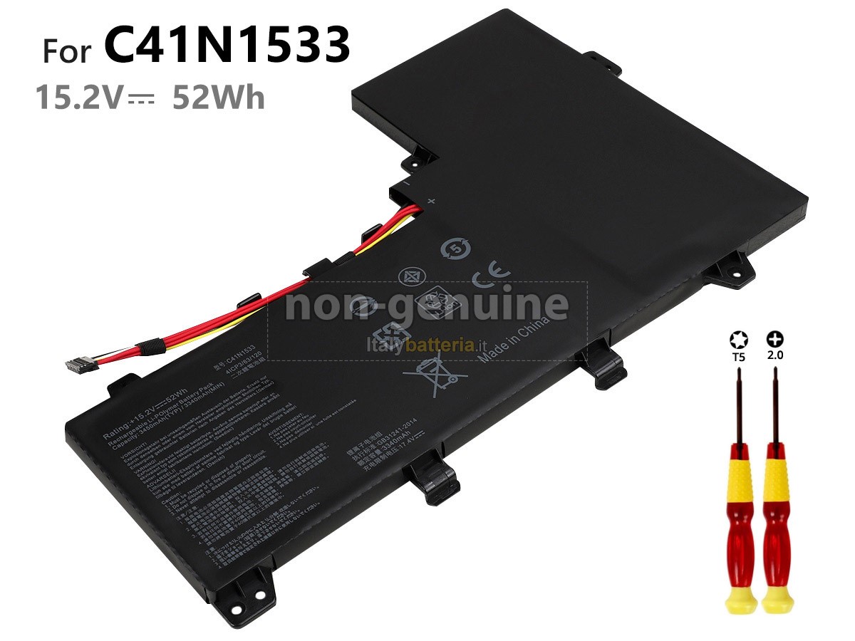 Batteria per portatile Asus C41N1533(4ICP3/63/120)