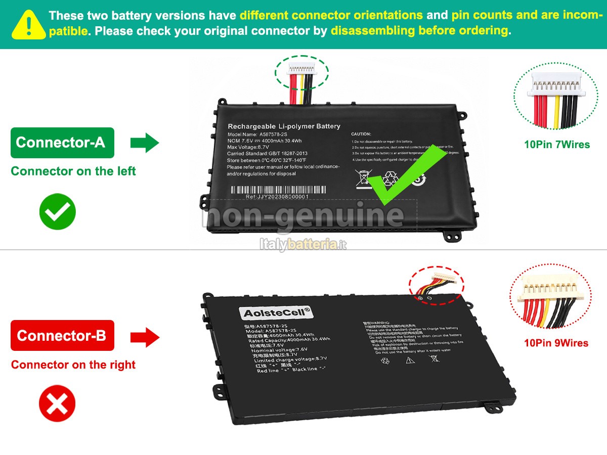 Batteria AXIOO A587578-2S