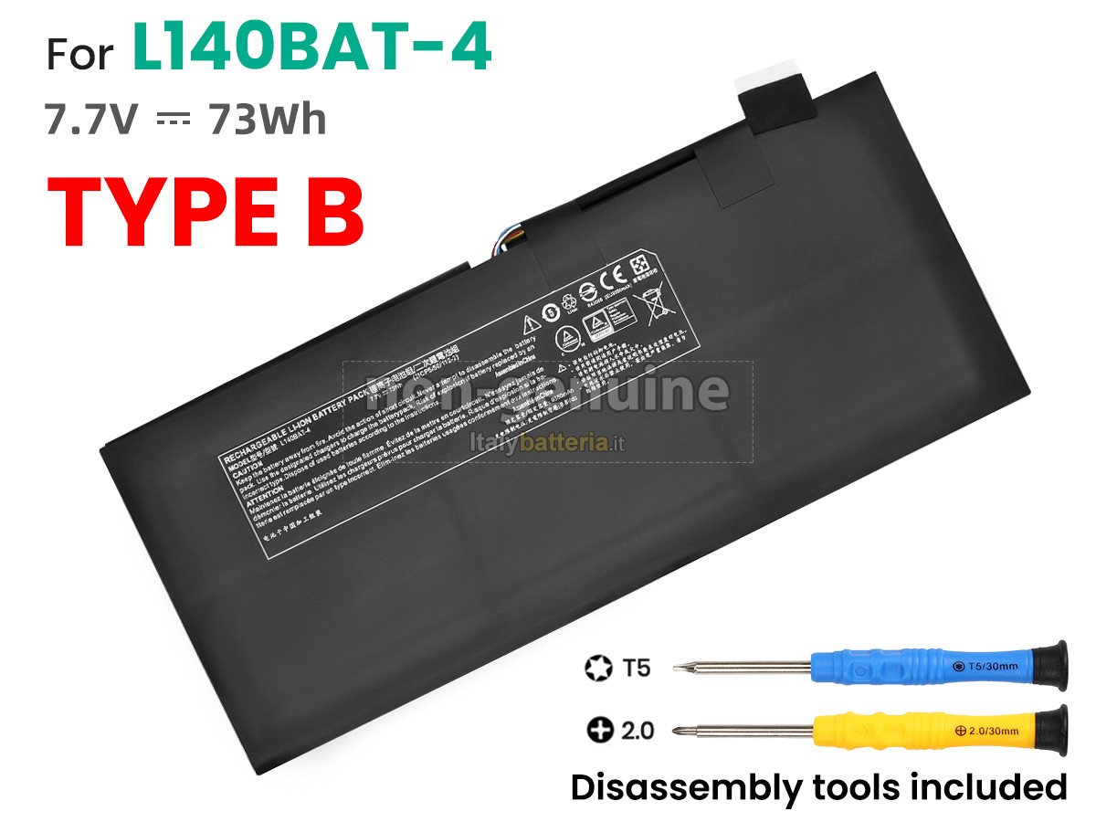 Batteria per Clevo 6-87-L140S-72B01