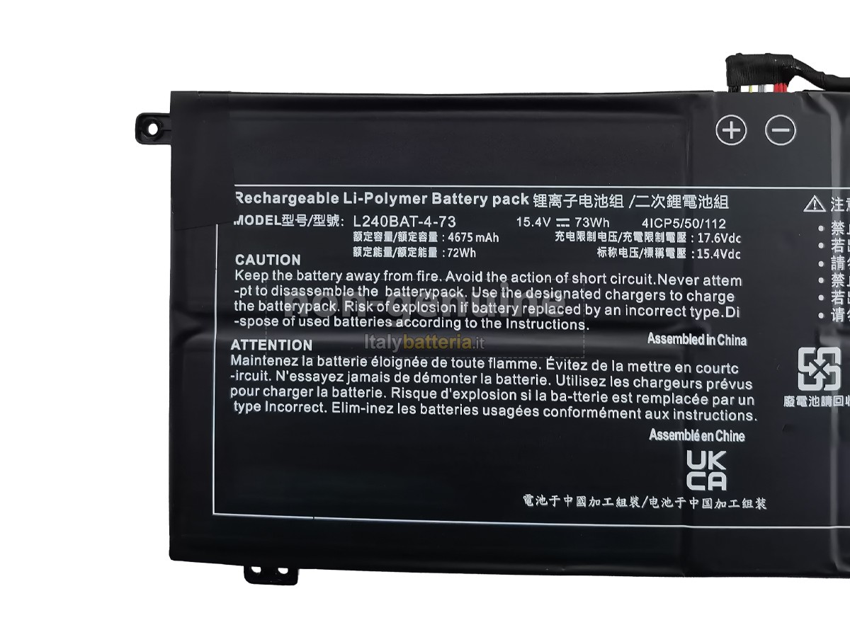 Batteria Clevo 6-87-L240S-74B00