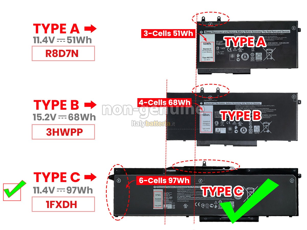 Batteria per Dell Latitude 5501