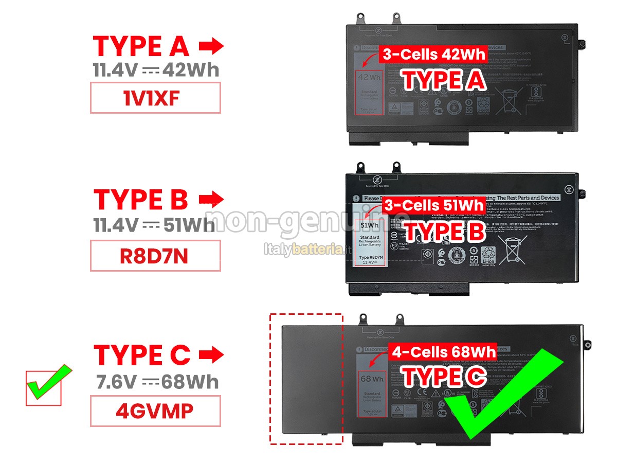 Batteria per Dell Precision 3540 Mobile WorkStation