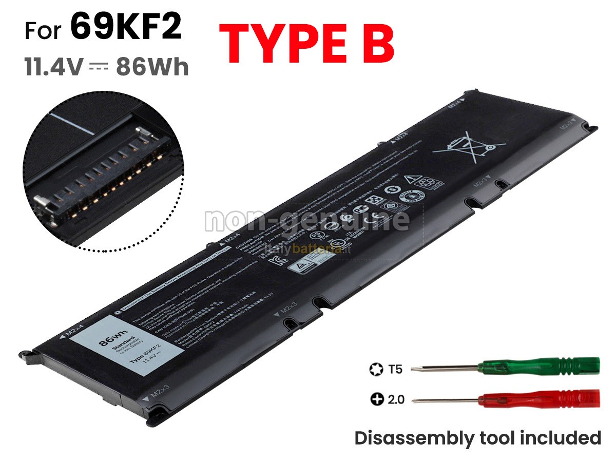 Batteria per Dell Inspiron 16 7630 2-IN-1