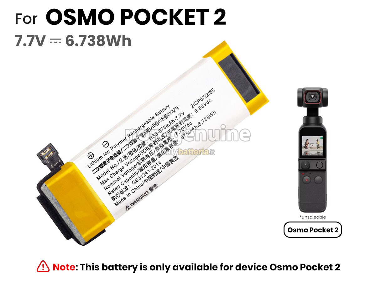 Batteria per DJI HB3-875MAH-7.7V