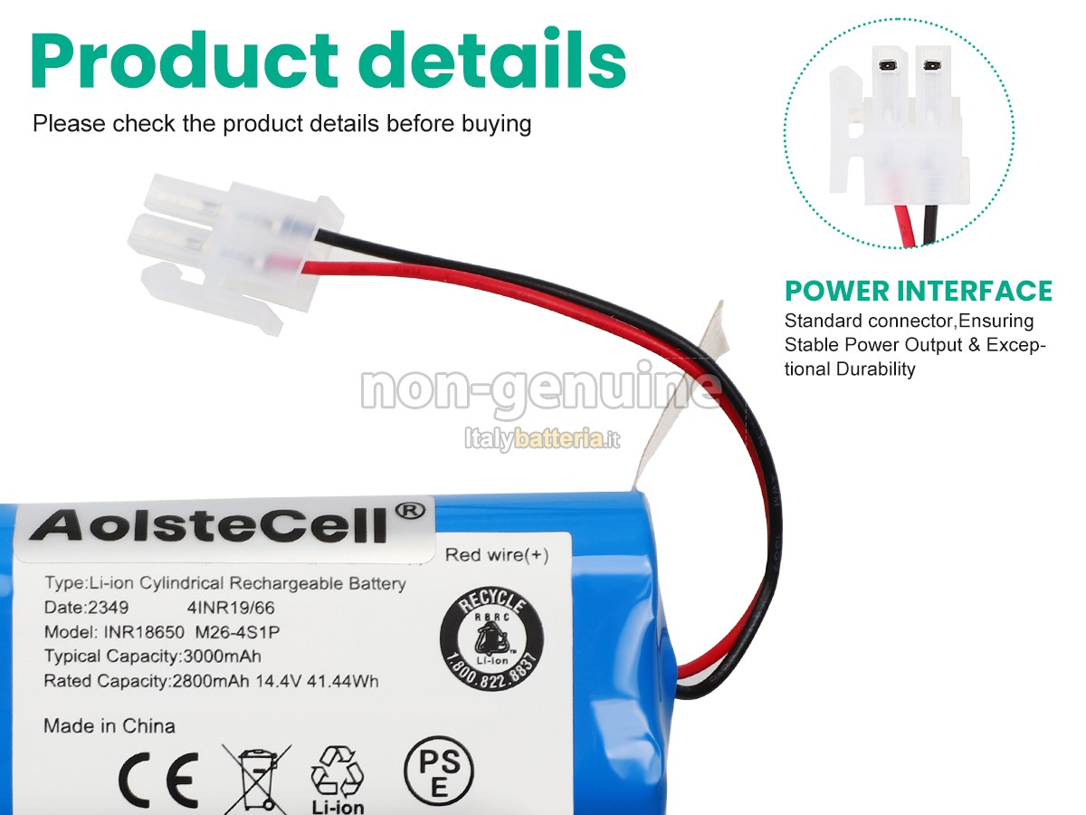 Batteria per Ecovacs V780