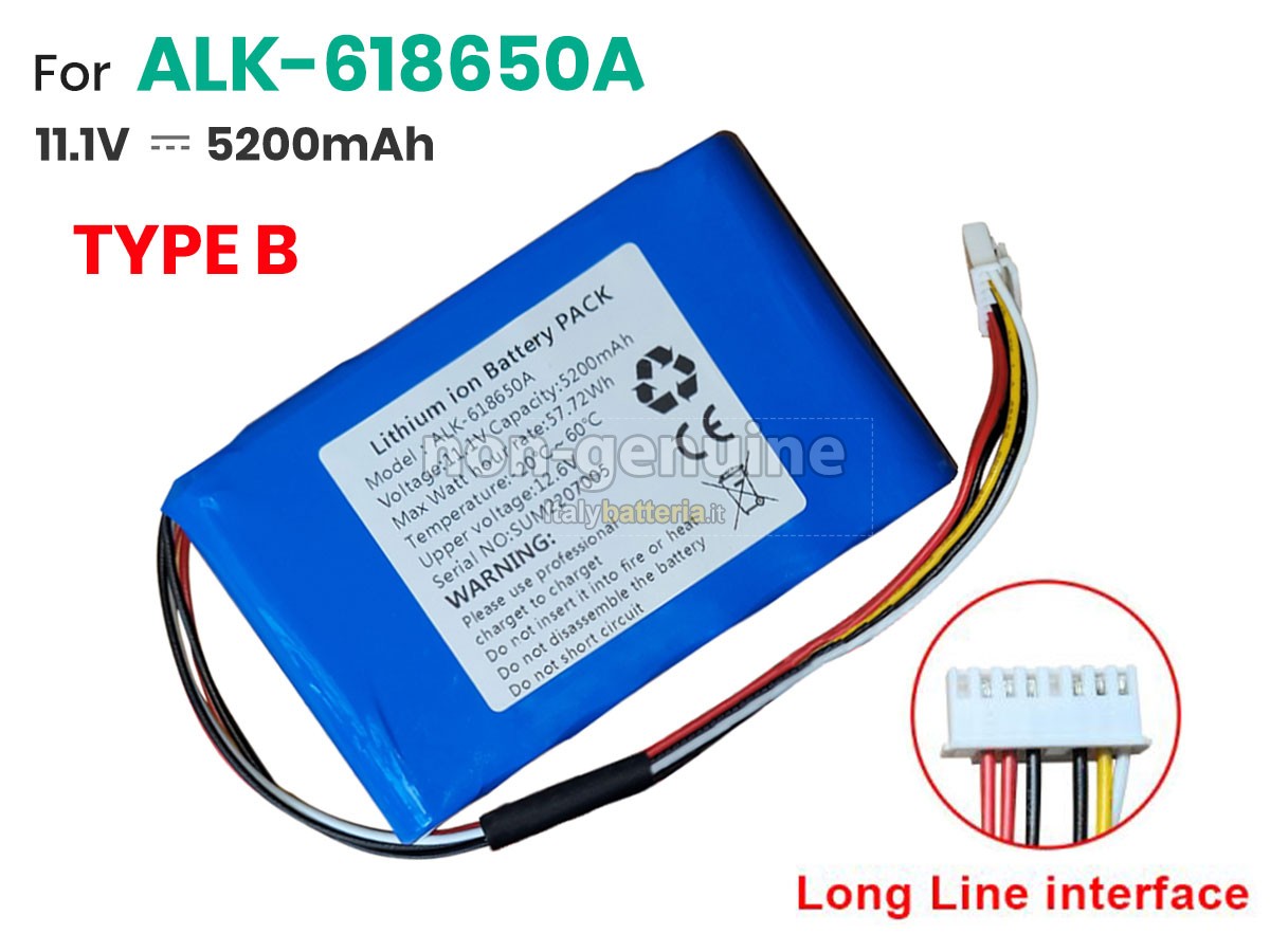 Batteria per Eloik ALK-618650A
