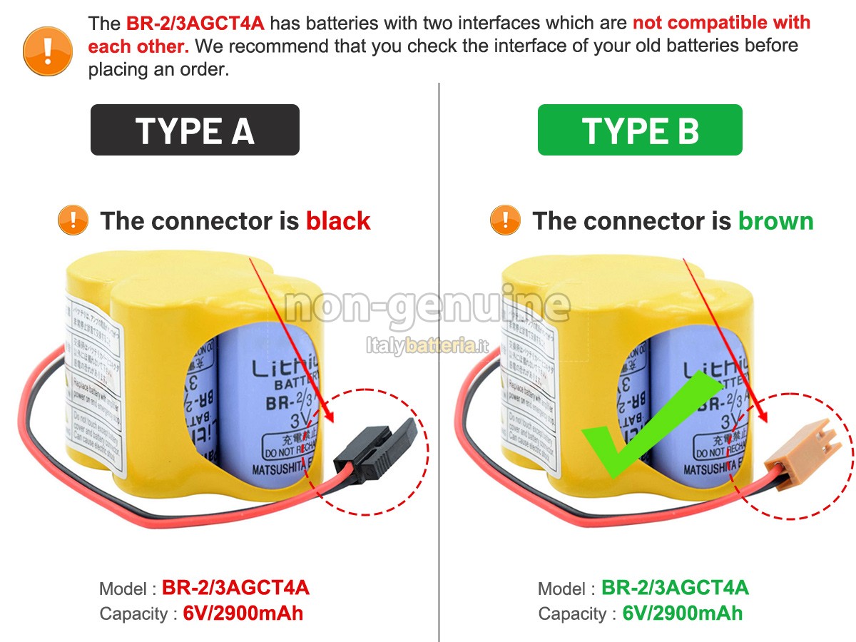 Batteria per Fanuc A98L-0031-0025